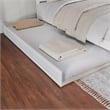 Malta King Wood Platform Bed with Panel Footboard and Twin XL Trundle in White
