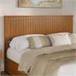 Malta King Wood Platform Bed with Panel Footboard & TXL Trundle in Light Toffee