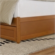 Malta King Wood Platform Bed with Panel Footboard & TXL Trundle in Light Toffee
