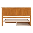Malta King Wood Platform Bed with Panel Footboard & TXL Trundle in Light Toffee