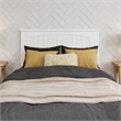 Malta Twin XL Wood Platform Bed with Panel Footboard & Storage Drawers in White
