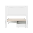 Malta Twin XL Wood Platform Bed with Panel Footboard & Storage Drawers in White