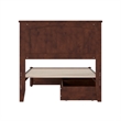 Malta Twin XL Wood Platform Bed with Panel Footboard & Storage Drawers in Walnut