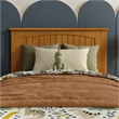 Malta Twin Wood Platform Bed with Panel Footboard & Drawers in Light Toffee