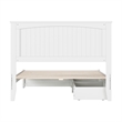 Malta Full Wood Platform Bed with Panel Footboard and Storage Drawers in White