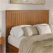 Malta Queen Wood Platform Bed with Panel Footboard & Drawers in Light Toffee