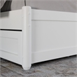 Malta King Wood Platform Bed with Panel Footboard and Storage Drawers in White