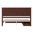 Malta King Wood Platform Bed with Panel Footboard and Storage Drawers in Walnut