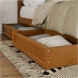 Malta King Wood Platform Bed with Panel Footboard & Drawers in Light Toffee