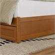 Malta King Wood Platform Bed with Panel Footboard & Drawers in Light Toffee