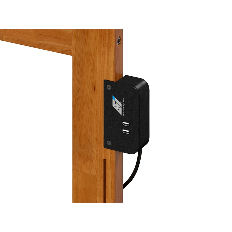 Malta King Wood Platform Bed with Panel Footboard & Drawers in Light Toffee