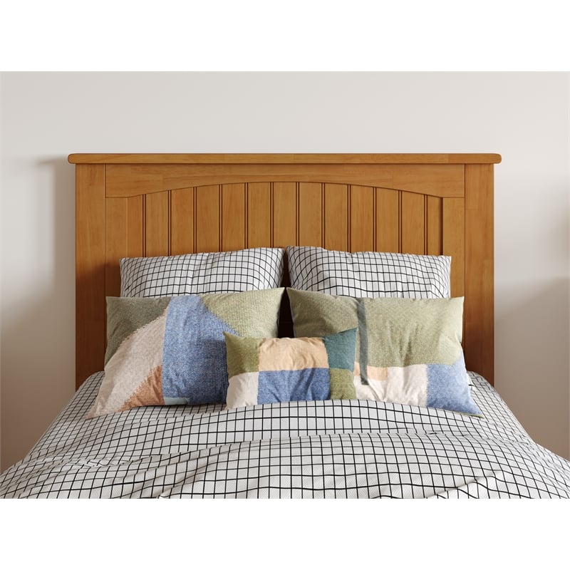 Malta Twin XL Platform Bed with Panel Footboard & TXL Trundle in Light Toffee