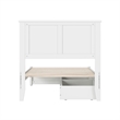 Felicity Twin XL Wood Platform Bed with Panel Footboard & Drawers in White