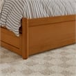 Felicity  Wood Platform Bed with Panel Footboard & Drawers in Light Toffee