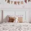 Felicity Twin Wood Platform Bed with Panel Footboard & Storage Drawers in White