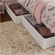 Felicity Twin Wood Platform Bed with Panel Footboard & Storage Drawers in White