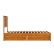 Felicity Twin Wood Platform Bed with Panel Footboard & Drawers in Light Toffee