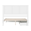 Felicity Queen Wood Platform Bed with Panel Footboard & Storage Drawers in White