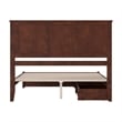 Felicity Queen Wood Platform Bed with Panel Footboard & Drawers in Walnut