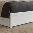 Felicity Twin XL Wood Platform Bed with Panel Footboard & TXL Trundle in White