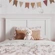 Felicity Twin Wood Platform Bed with Panel Footboard and Twin Trundle in White