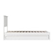 Felicity Twin Wood Platform Bed with Panel Footboard and Twin Trundle in White