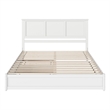 Felicity King Wood Platform Bed with Panel Footboard & Twin XL Trundle in White