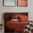 Wesley Twin XL Wood Platform Bed with Panel Footboard & Drawers in Walnut