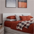Wesley Full Wood Platform Bed with Panel Footboard and Storage Drawers in White