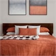 Wesley Full Wood Platform Bed with Panel Footboard and Storage Drawers in Walnut