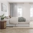 Wesley Queen Wood Platform Bed with Panel Footboard and Storage Drawers in White