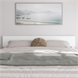 Wesley King Wood Platform Bed with Panel Footboard and Storage Drawers in White