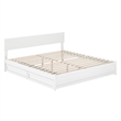 Wesley King Wood Platform Bed with Panel Footboard and Storage Drawers in White
