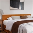 Wesley King Wood Platform Bed with Panel Footboard & Drawers in Light Toffee