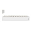 Wesley Twin XL Wood Platform Bed with Panel Footboard & Twin XL Trundle in White