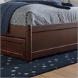Wesley Twin XL Wood Platform Bed with Panel Footboard & Twin XL Trundle in Walnut