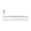 Wesley Twin Wood Platform Bed with Panel Footboard and Twin Trundle in White