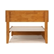 Wesley Twin Platform Bed with Panel Footboard & Twin Trundle in Light Toffee