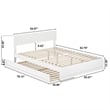 Wesley Queen Wood Platform Bed with Panel Footboard and Twin XL Trundle in White
