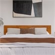 Wesley Queen Platform Bed with Panel Footboard & TXL Trundle in Light Toffee