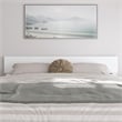 Wesley King Wood Platform Bed with Panel Footboard and Twin XL Trundle in White