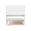 Hadley Twin XL Wood Platform Bed with Panel Footboard & Twin XL Trundle in White