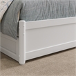 Hadley Twin Wood Platform Bed with Panel Footboard and Twin Trundle in White