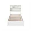 Hadley Twin Wood Platform Bed with Panel Footboard and Twin Trundle in White