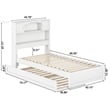 Hadley Twin Wood Platform Bed with Panel Footboard and Twin Trundle in White