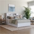 Hadley Full Wood Platform Bed with Panel Footboard and Twin Trundle in White
