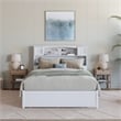 Hadley Full Wood Platform Bed with Panel Footboard and Twin Trundle in White