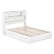 Hadley Full Wood Platform Bed with Panel Footboard and Twin Trundle in White