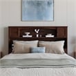 Hadley Full Wood Platform Bed with Panel Footboard and Twin Trundle in Walnut