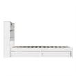 Hadley Twin XL Wood Platform Bed with Panel Footboard & Storage Drawers in White